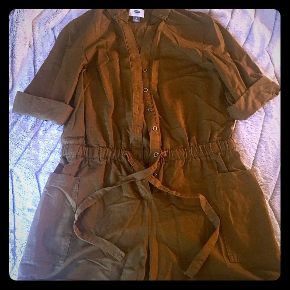 Olive green old navy romper